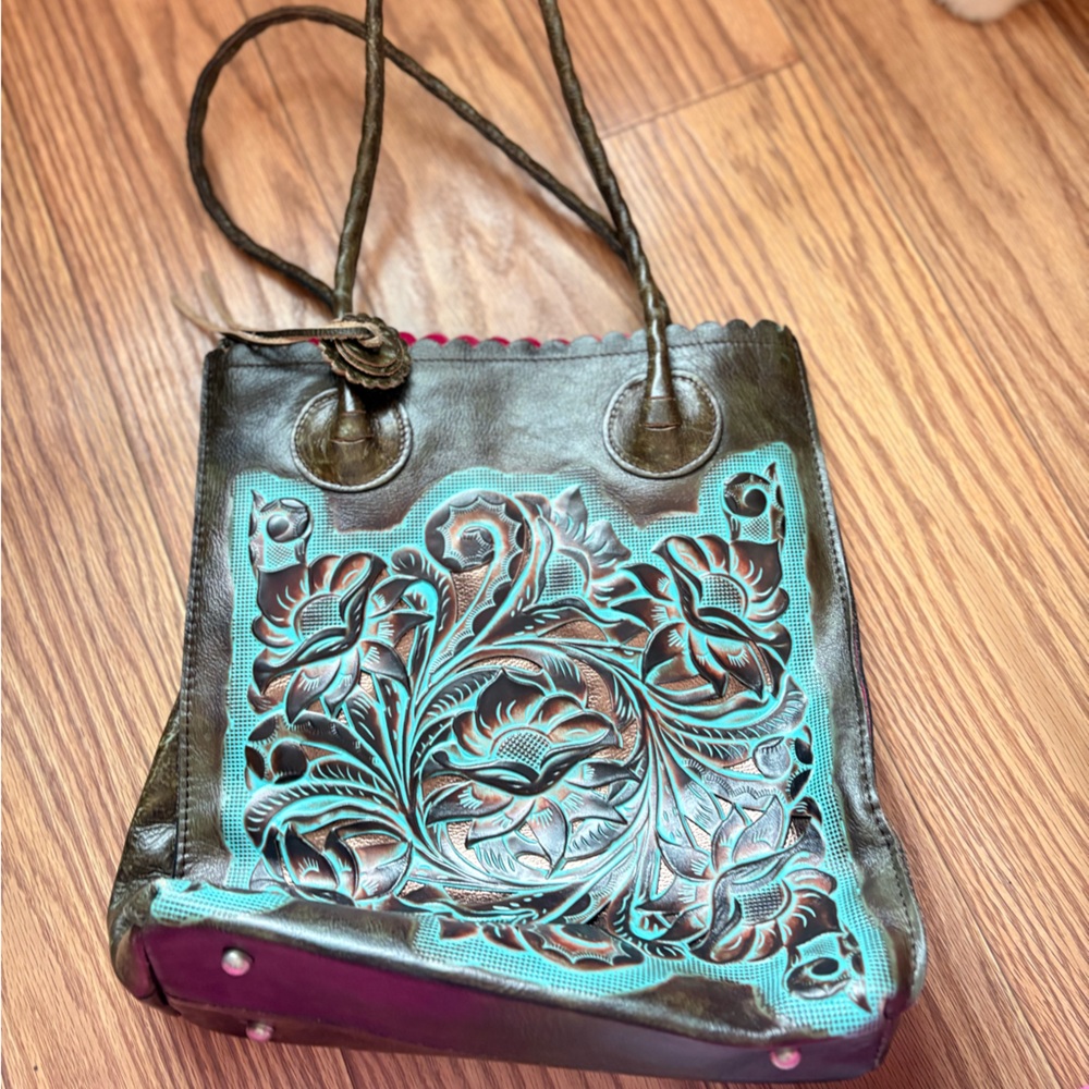 Patricia Nash Brown and Teal Women's Bag